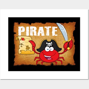 crab pirate Posters and Art